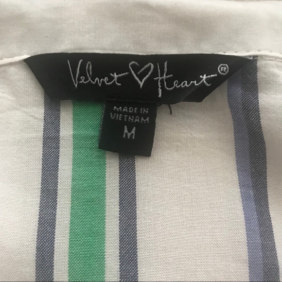 Anthropologie Velvet Heart Rayon stripe blouse - Picture 6 of 7